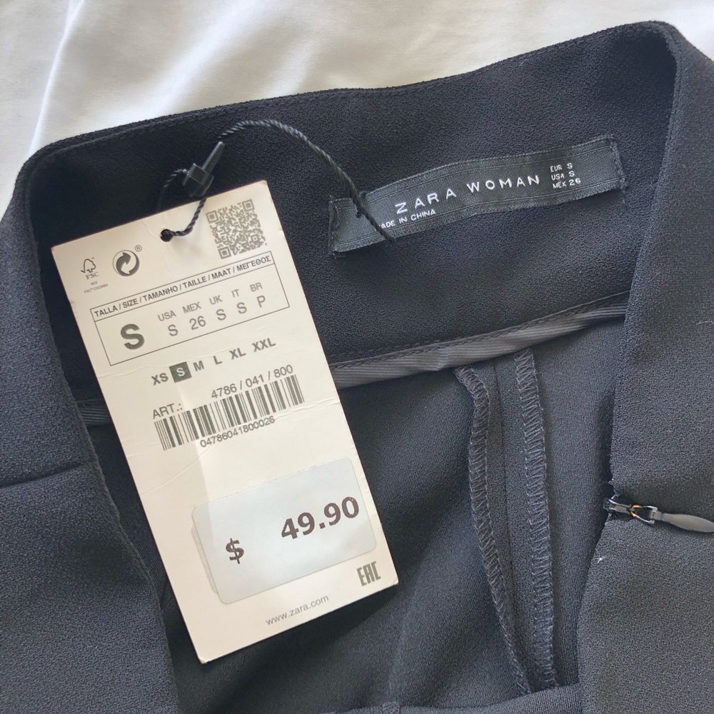 NWT Zara Black Culottes